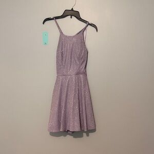 Sparkly Purple Sleeveless Dress